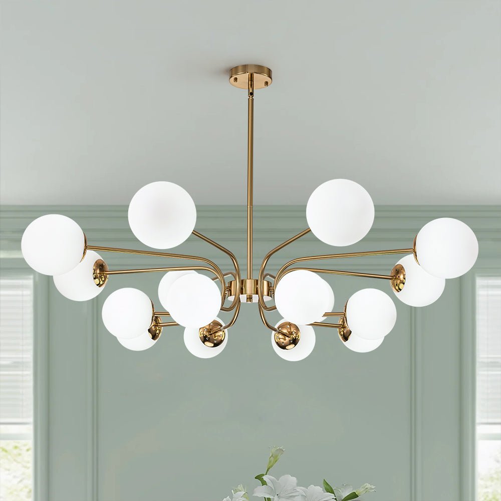 Zorion Frosted Sputnik Glass Chandelier