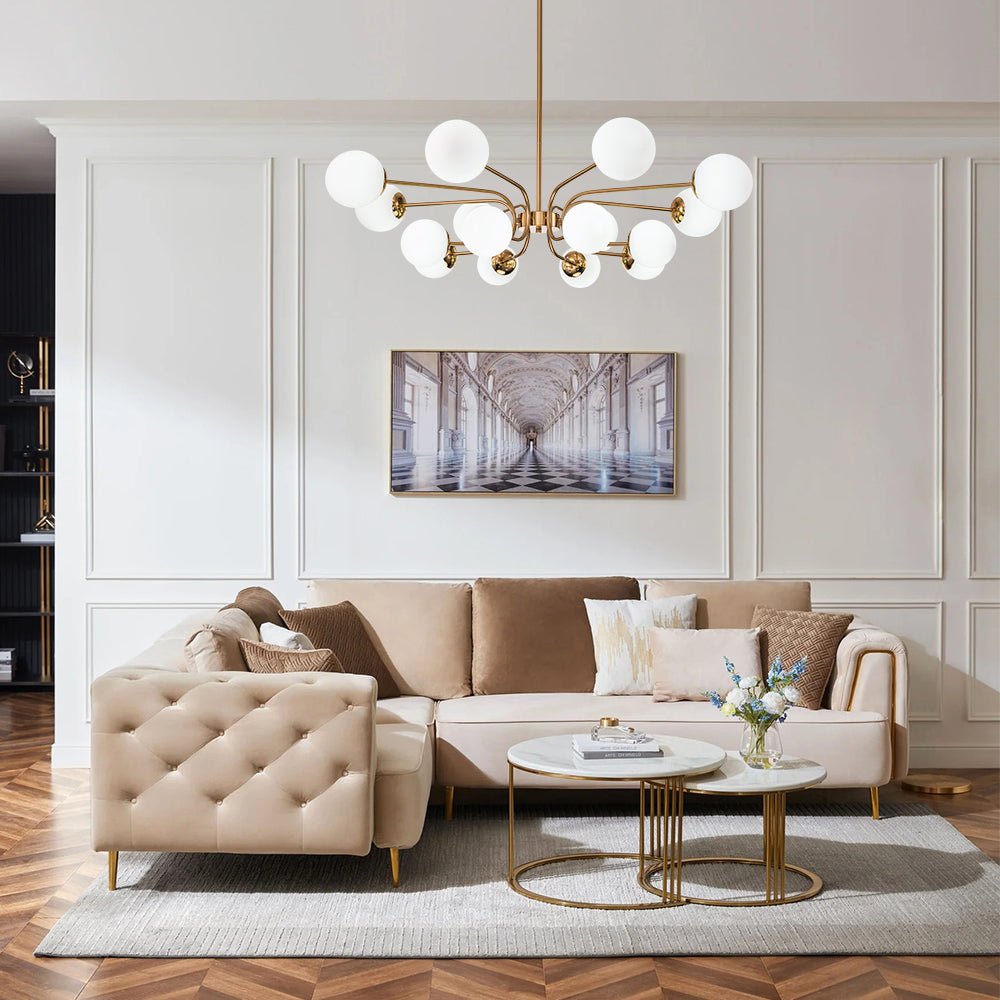 Zorion Frosted Sputnik Glass Chandelier