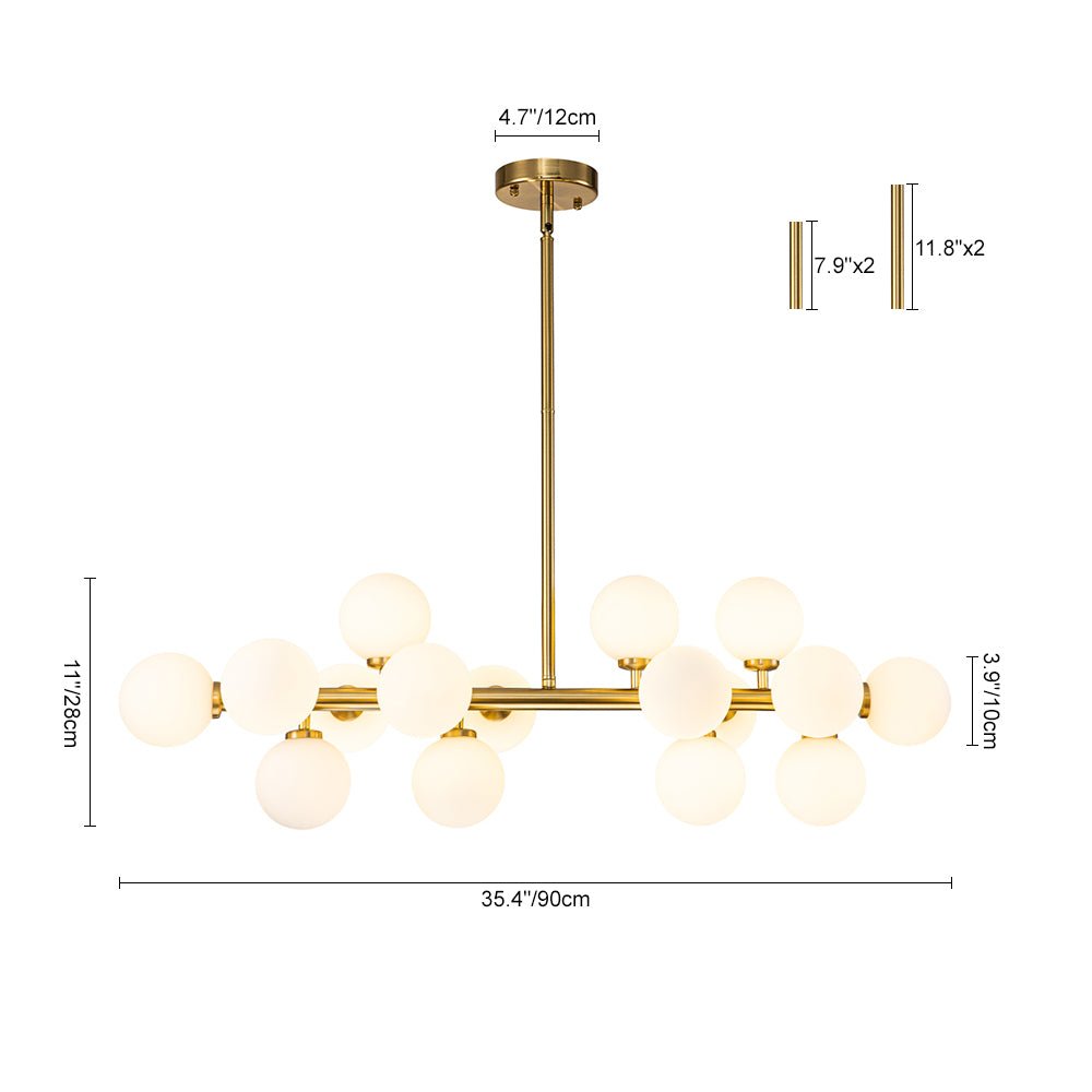 Iris Modern Linear Glass Chandelier