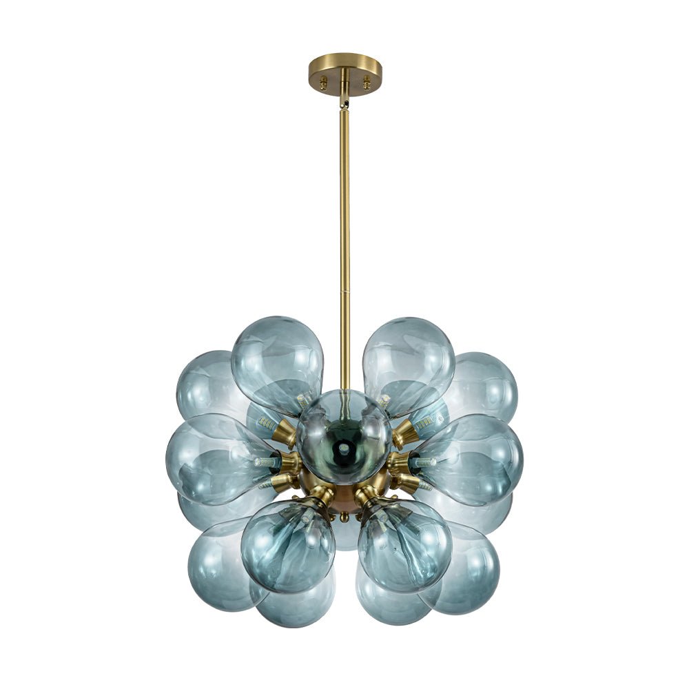 Odin Scandinavian Blue Glass Chandelier