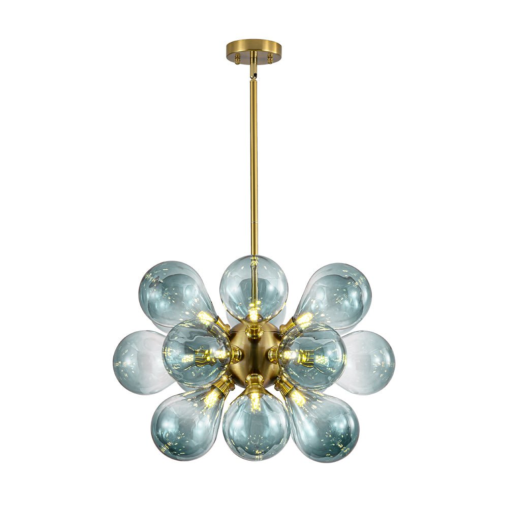 Odin Scandinavian Blue Glass Chandelier