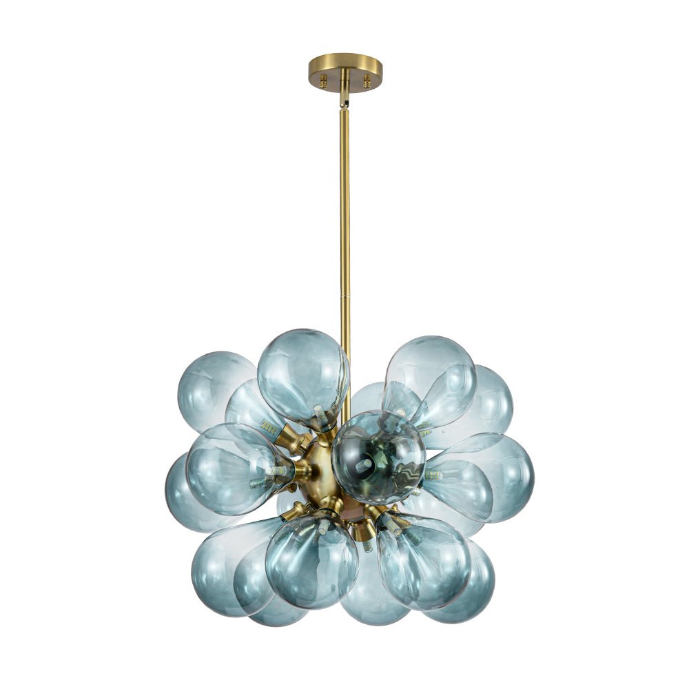 Odin Scandinavian Blue Glass Chandelier