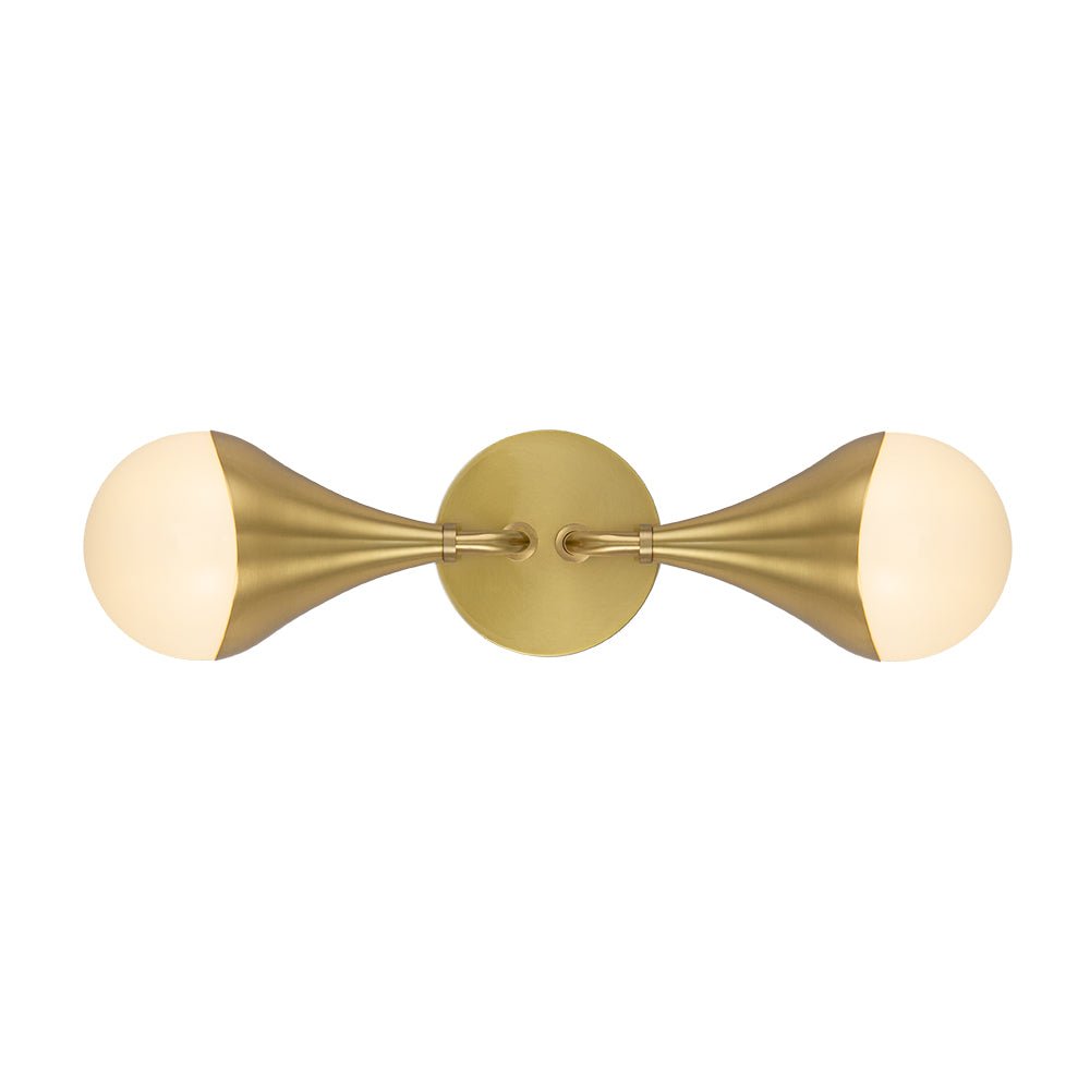 Ulfunix Aged Brass Teardrop Frosted Glass Wall Sconce