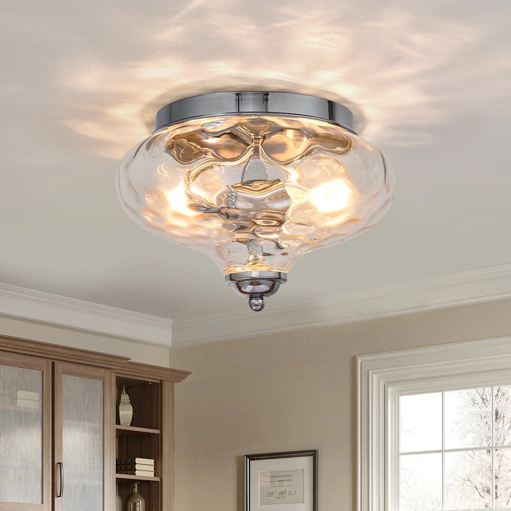Oralon Modern Glass Flush Mount Ceiling Light