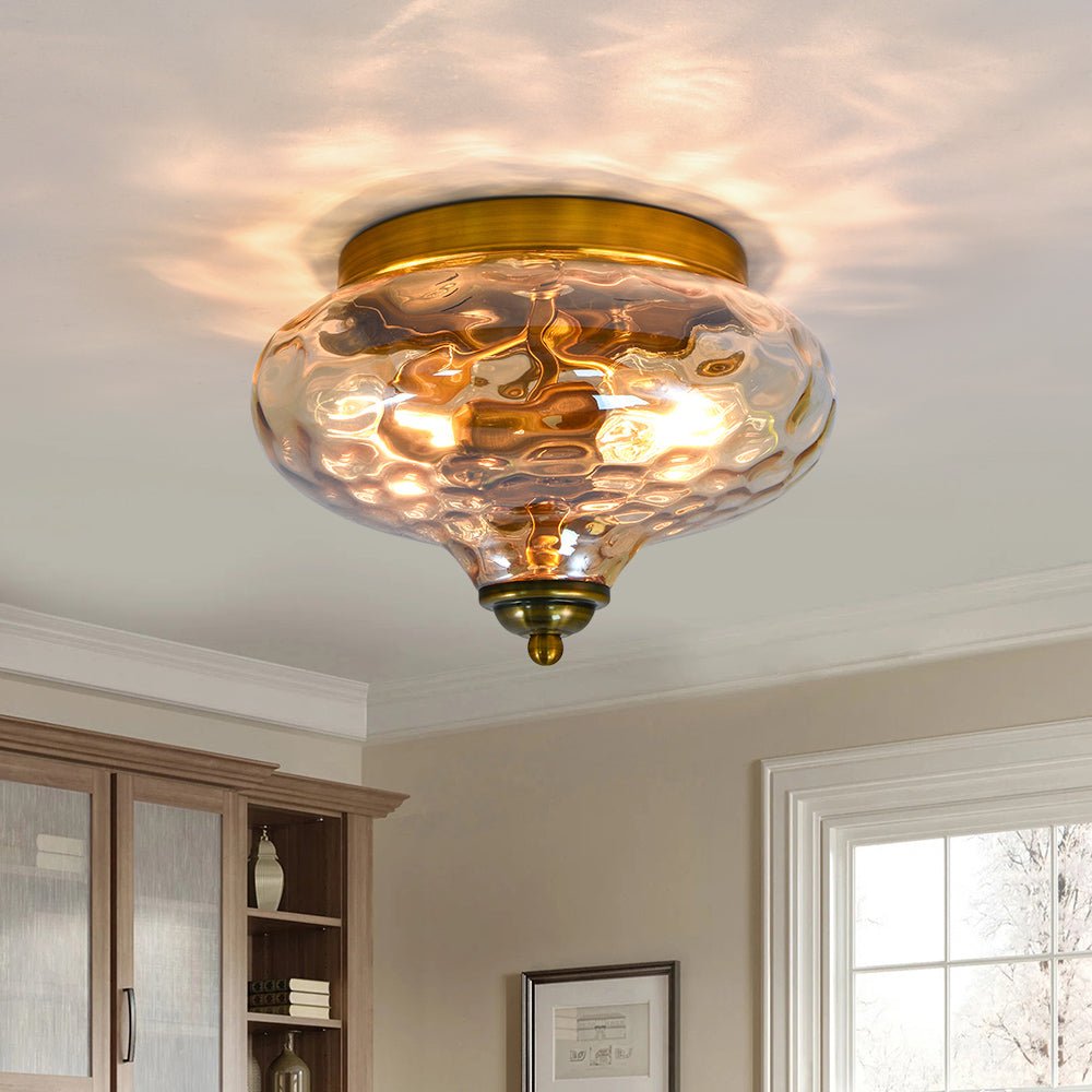 Oralon Modern Glass Flush Mount Ceiling Light