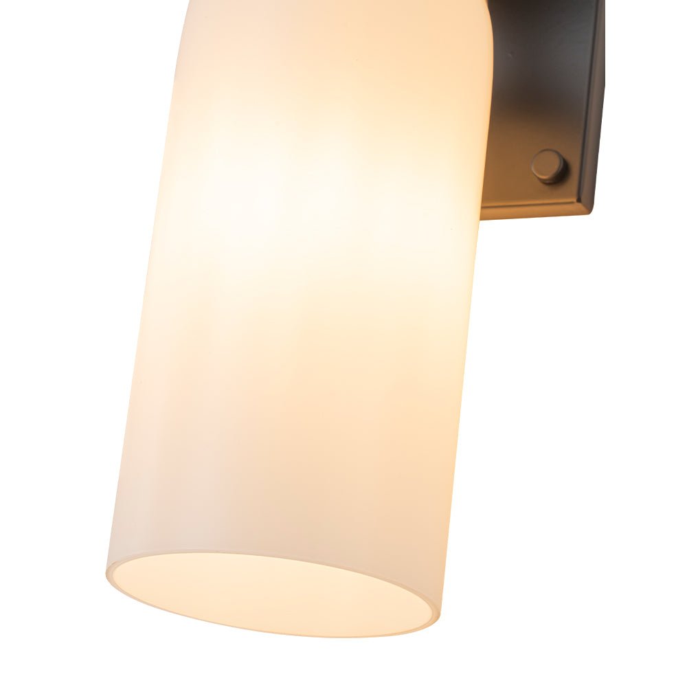 Sifuvo Milky Cylinder White Glass Vanity Wall Sconce