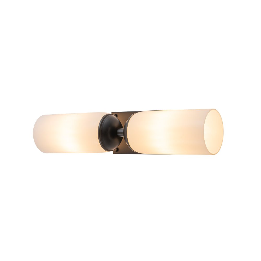 Sifuvo Milky Cylinder White Glass Vanity Wall Sconce