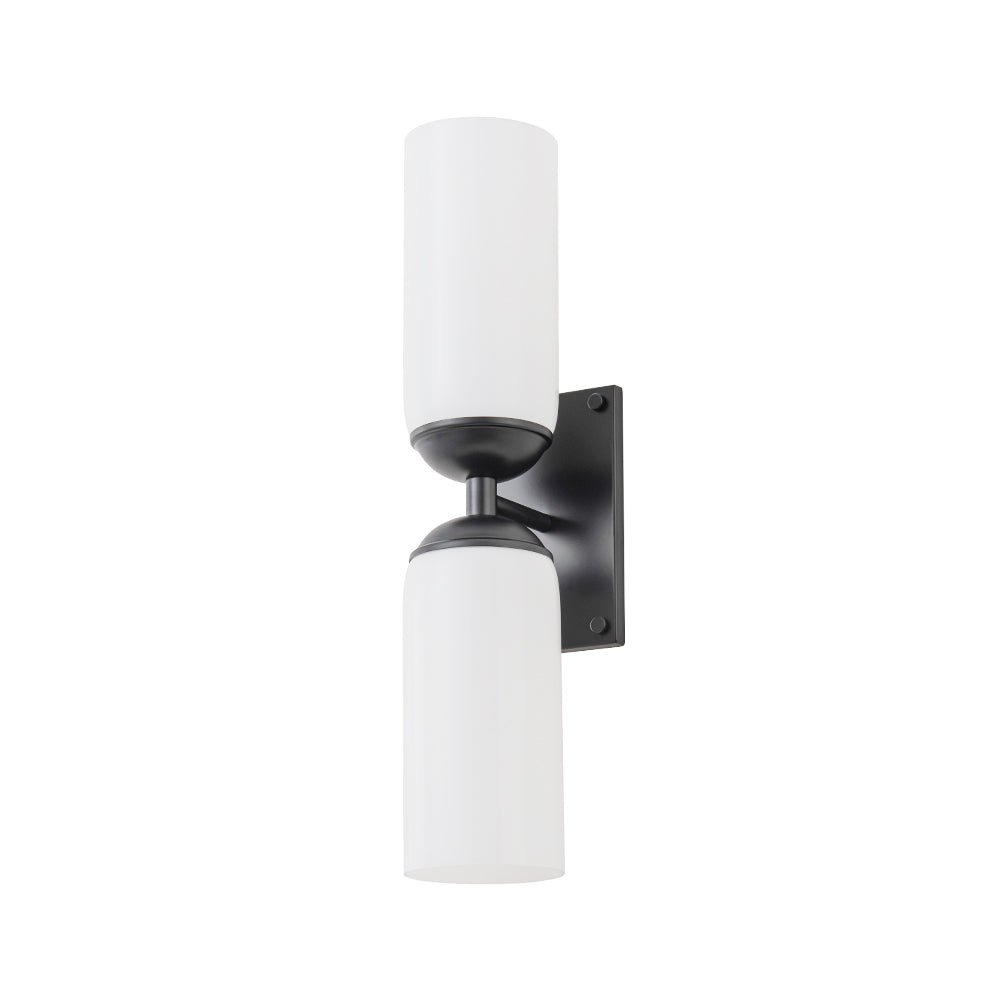 Sifuvo Milky Cylinder White Glass Vanity Wall Sconce