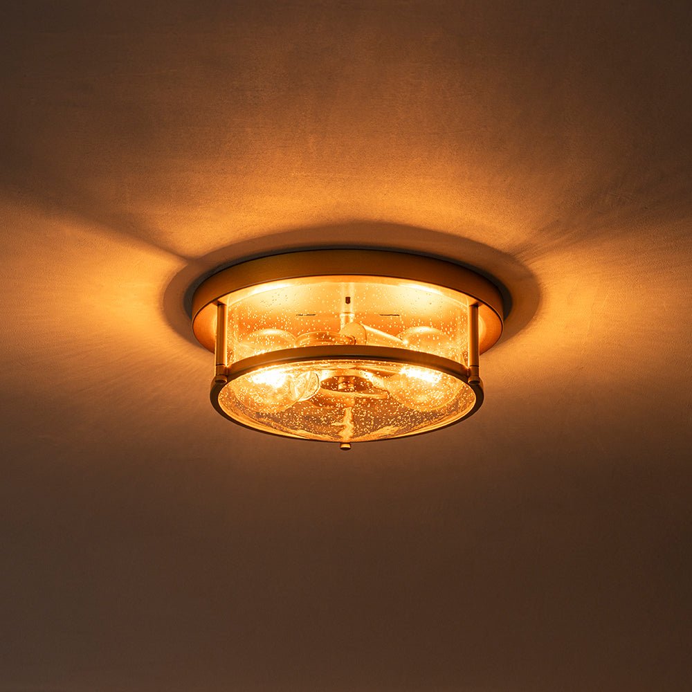 Raudur Modern Glass Flush Mount Ceiling Light