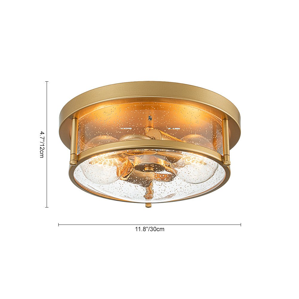 Raudur Modern Glass Flush Mount Ceiling Light