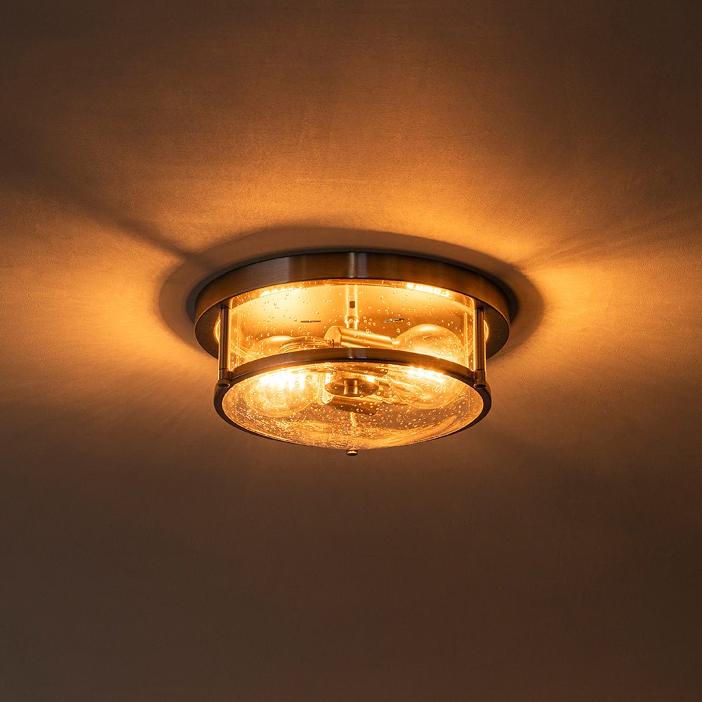 Raudur Modern Glass Flush Mount Ceiling Light