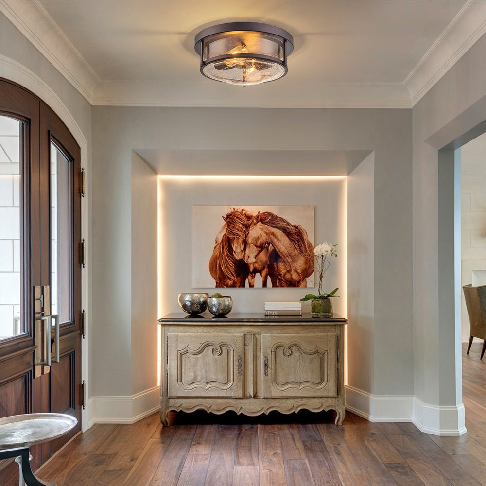 Raudur Modern Glass Flush Mount Ceiling Light