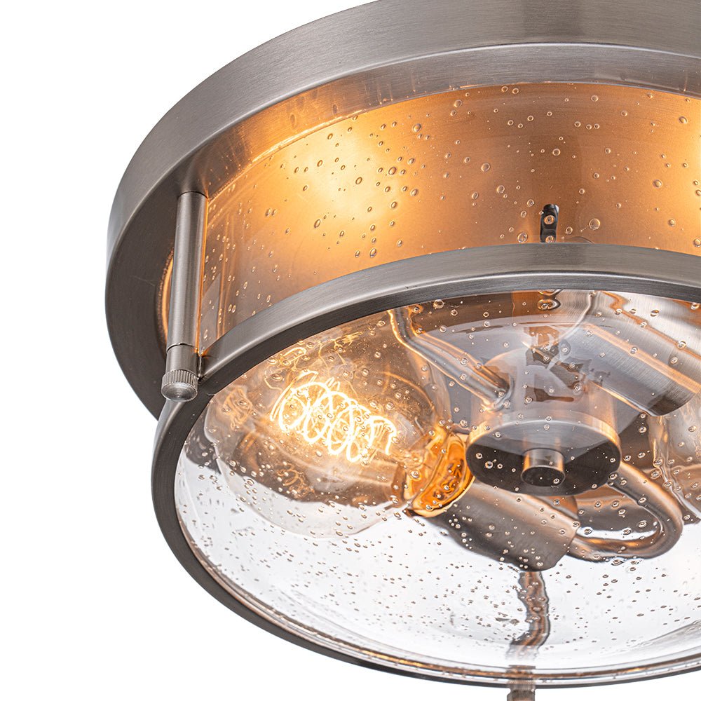 Raudur Modern Glass Flush Mount Ceiling Light