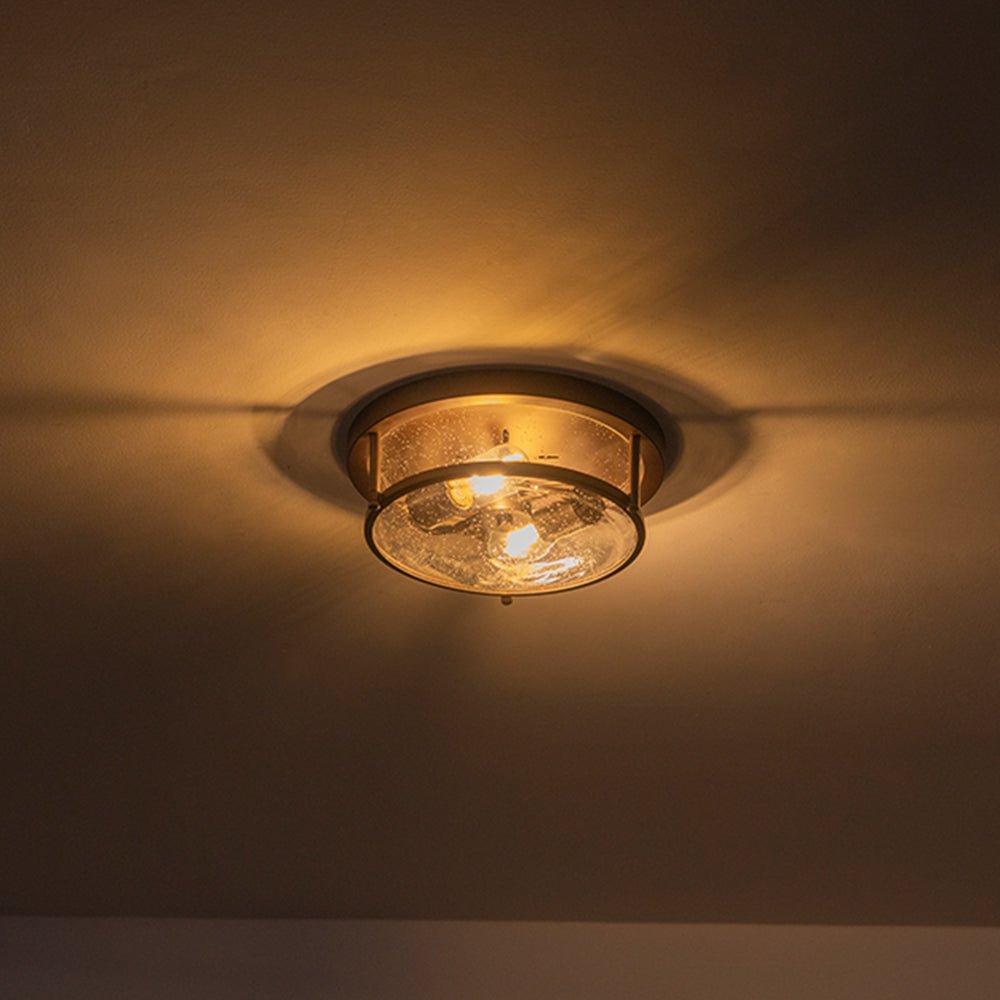 Raudur Modern Glass Flush Mount Ceiling Light