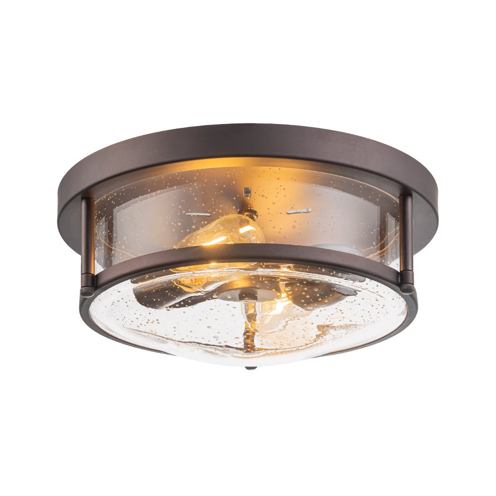 Raudur Modern Glass Flush Mount Ceiling Light