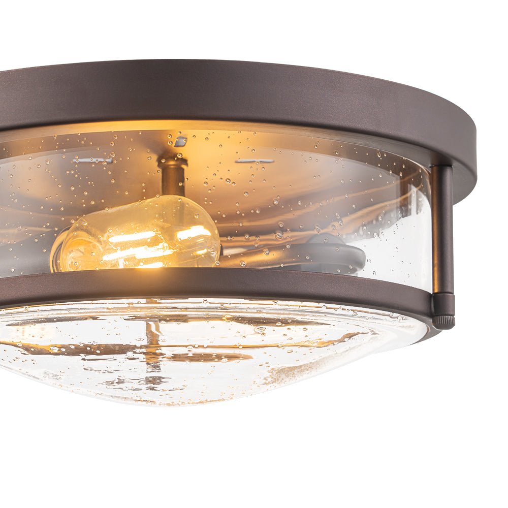 Raudur Modern Glass Flush Mount Ceiling Light