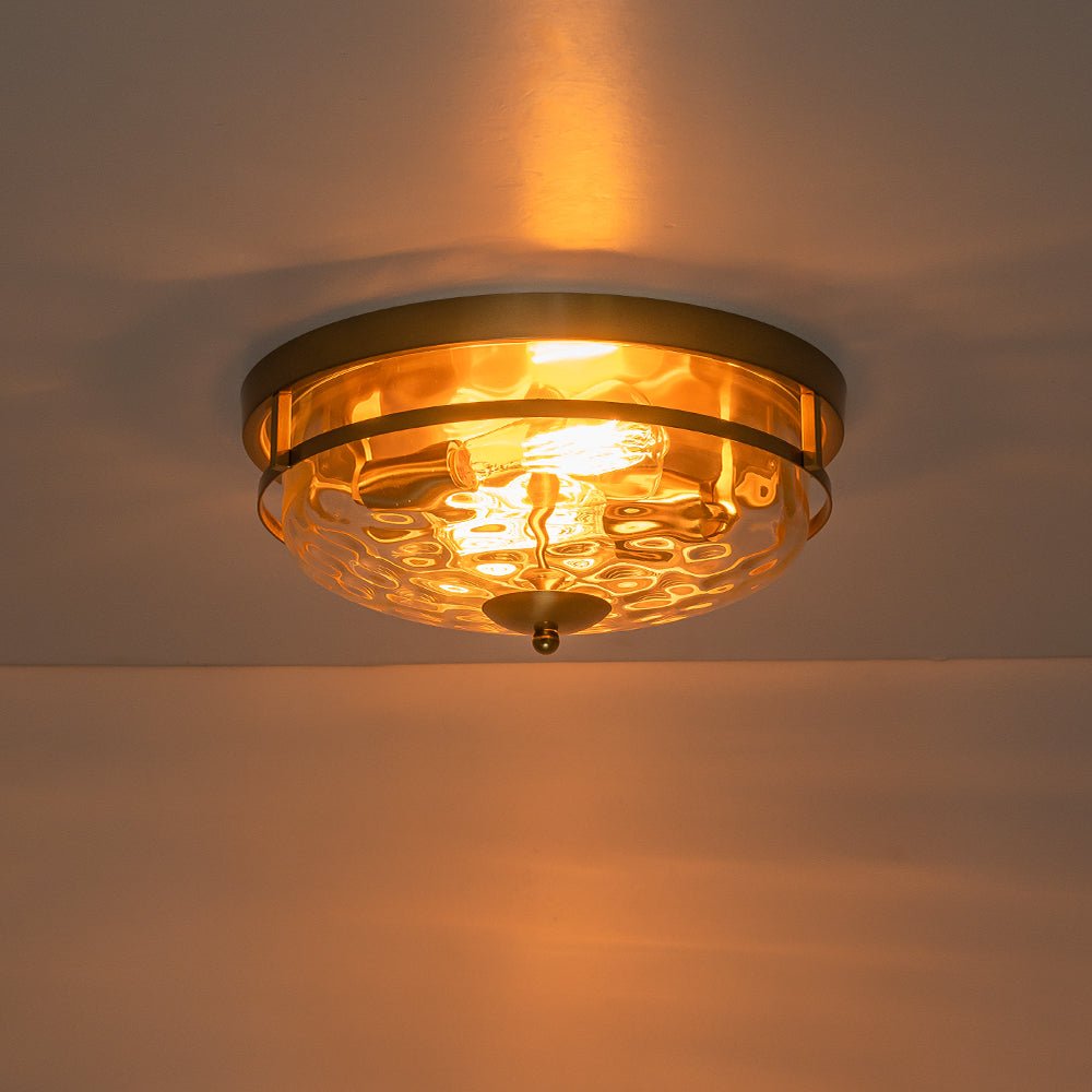 Norvia Minimalist Glass Flush Mount Ceiling Light