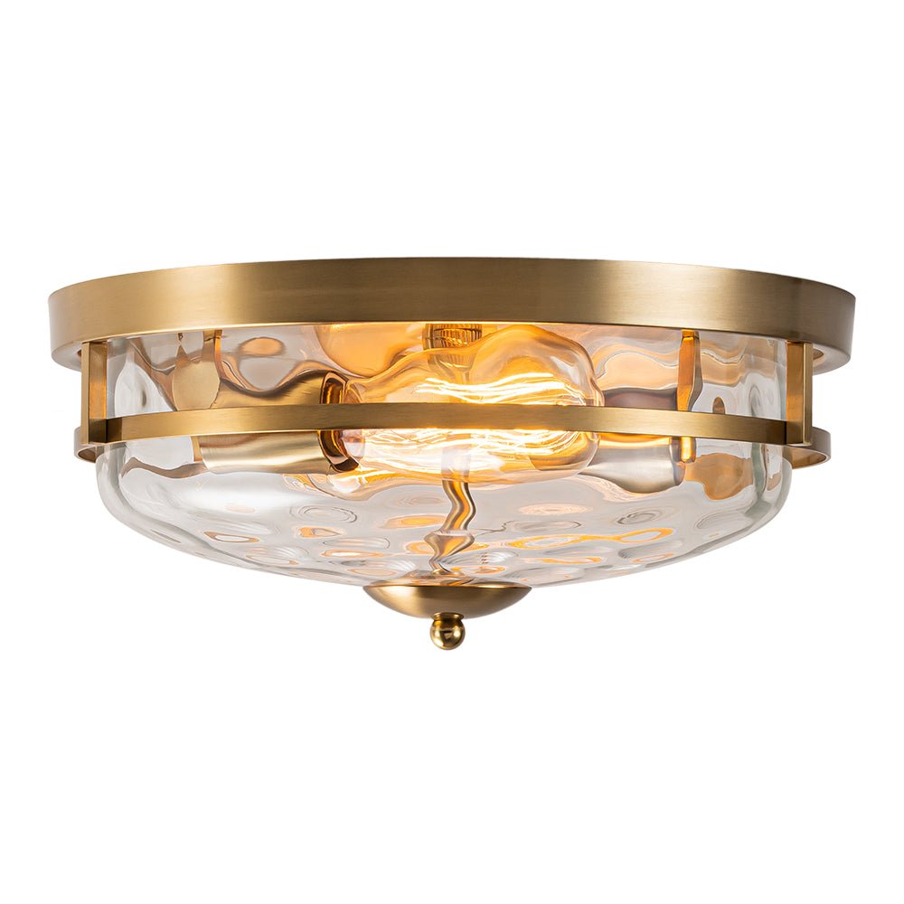 Norvia Minimalist Glass Flush Mount Ceiling Light