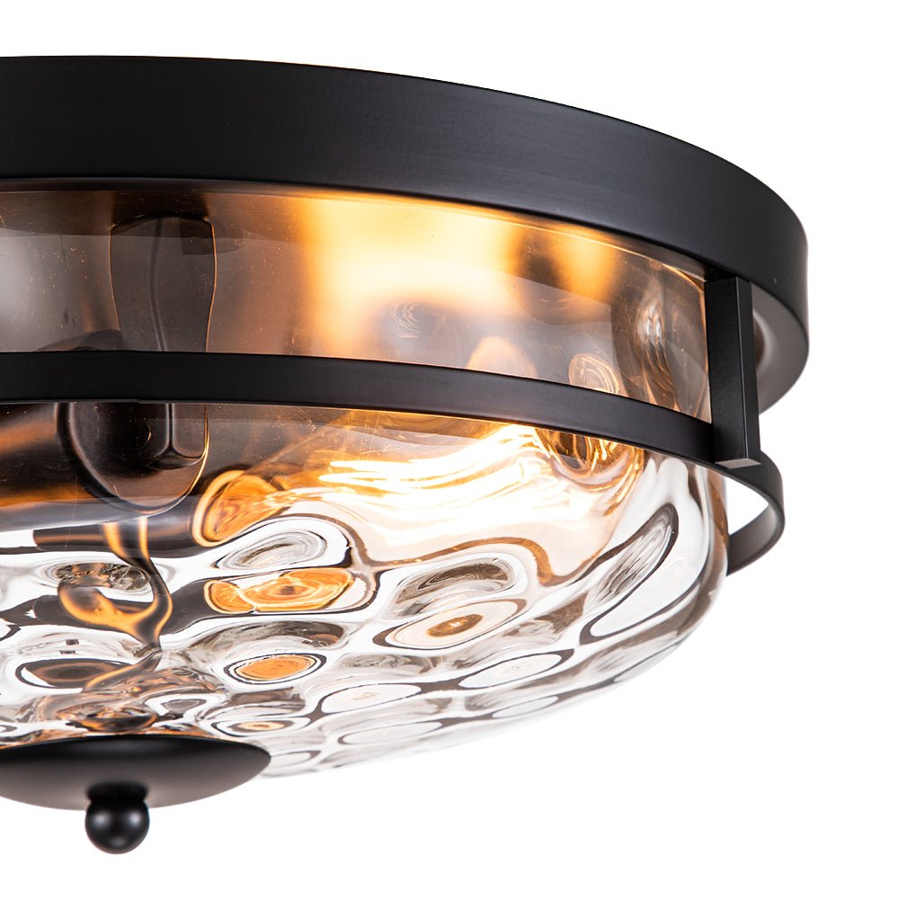 Norvia Minimalist Glass Flush Mount Ceiling Light