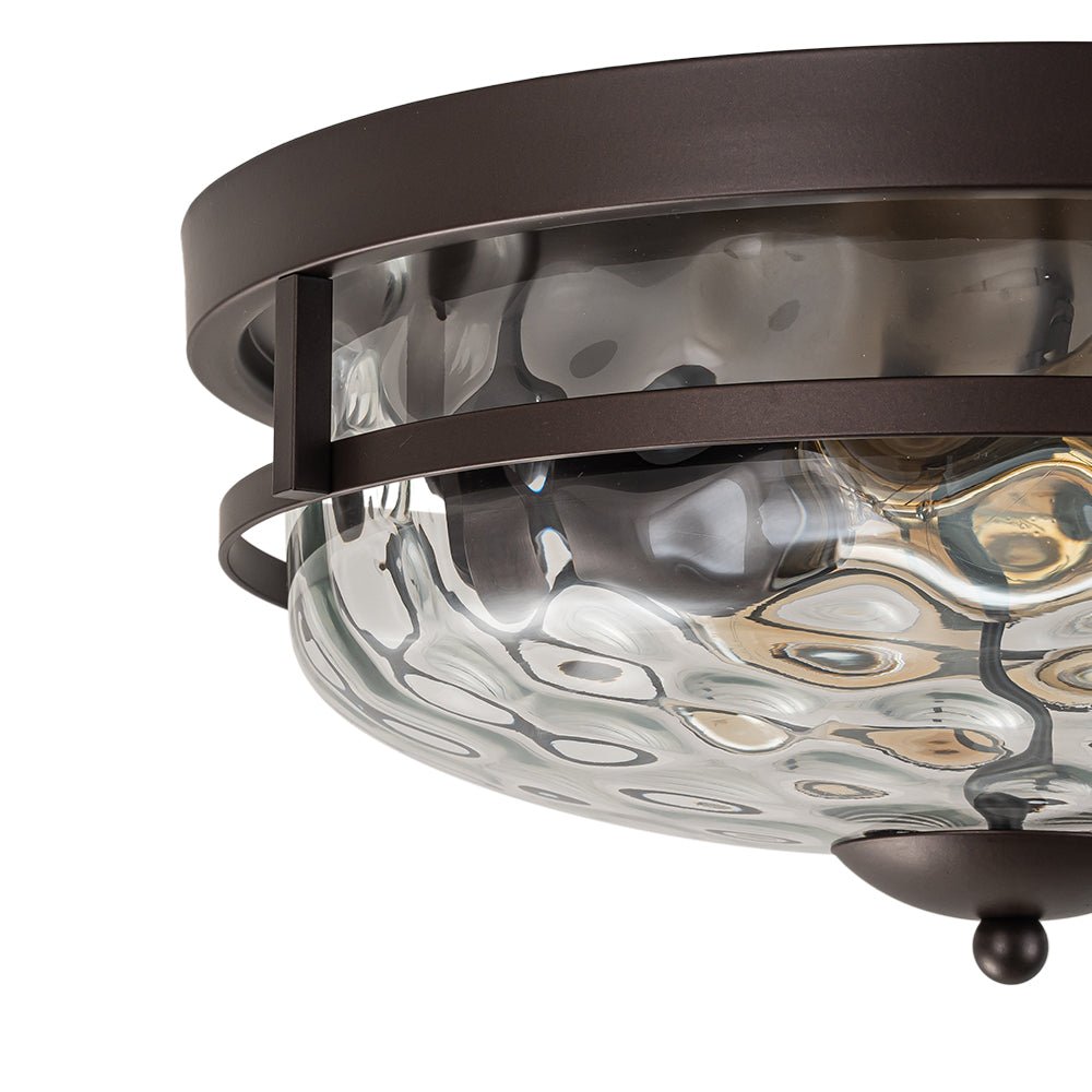Norvia Minimalist Glass Flush Mount Ceiling Light
