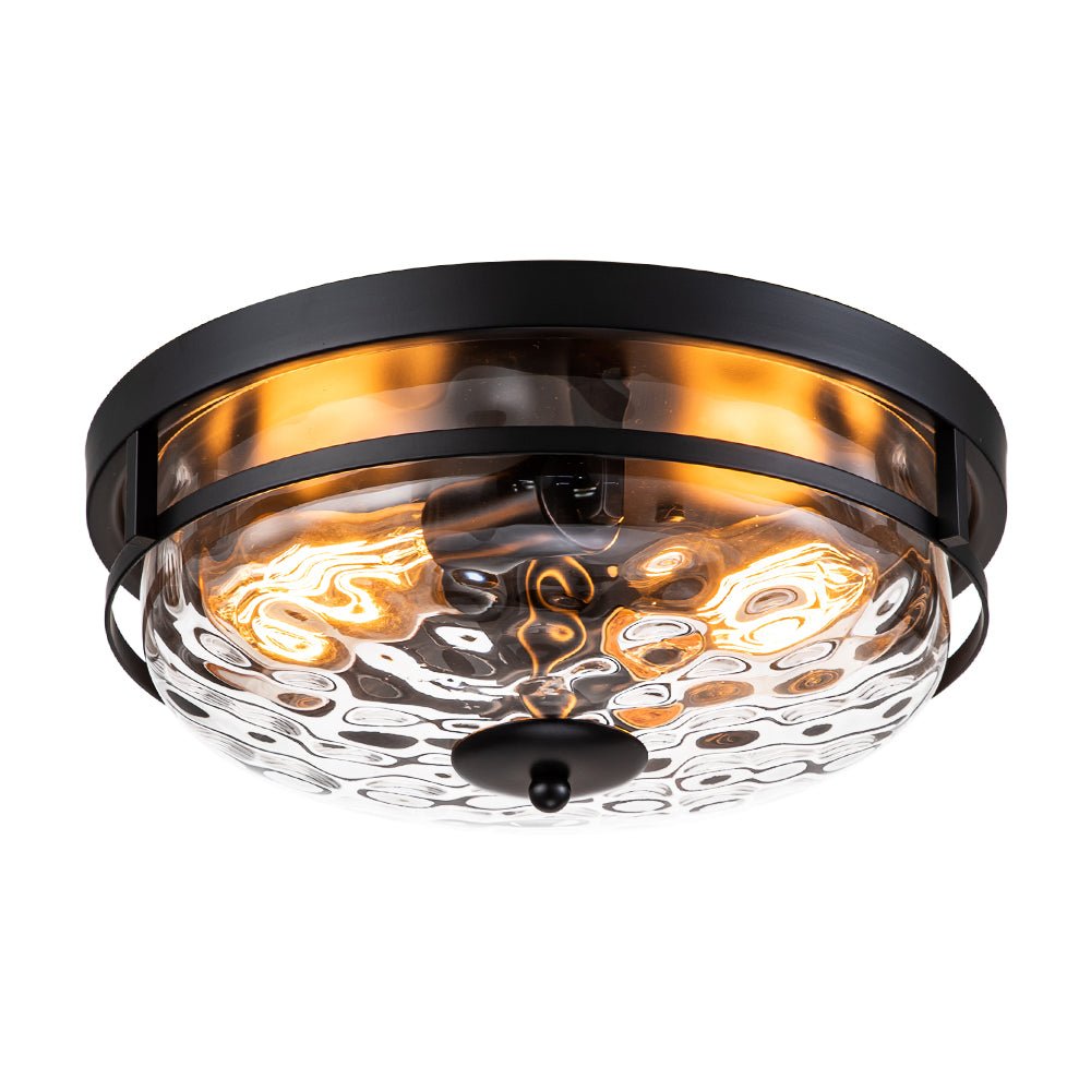 Norvia Minimalist Glass Flush Mount Ceiling Light