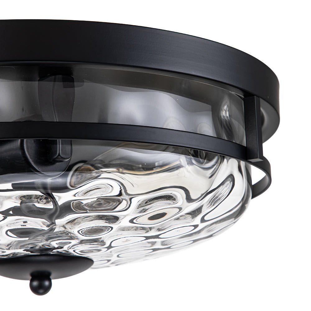 Norvia Minimalist Glass Flush Mount Ceiling Light