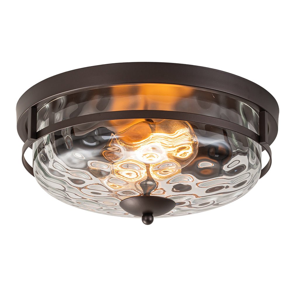 Norvia Minimalist Glass Flush Mount Ceiling Light