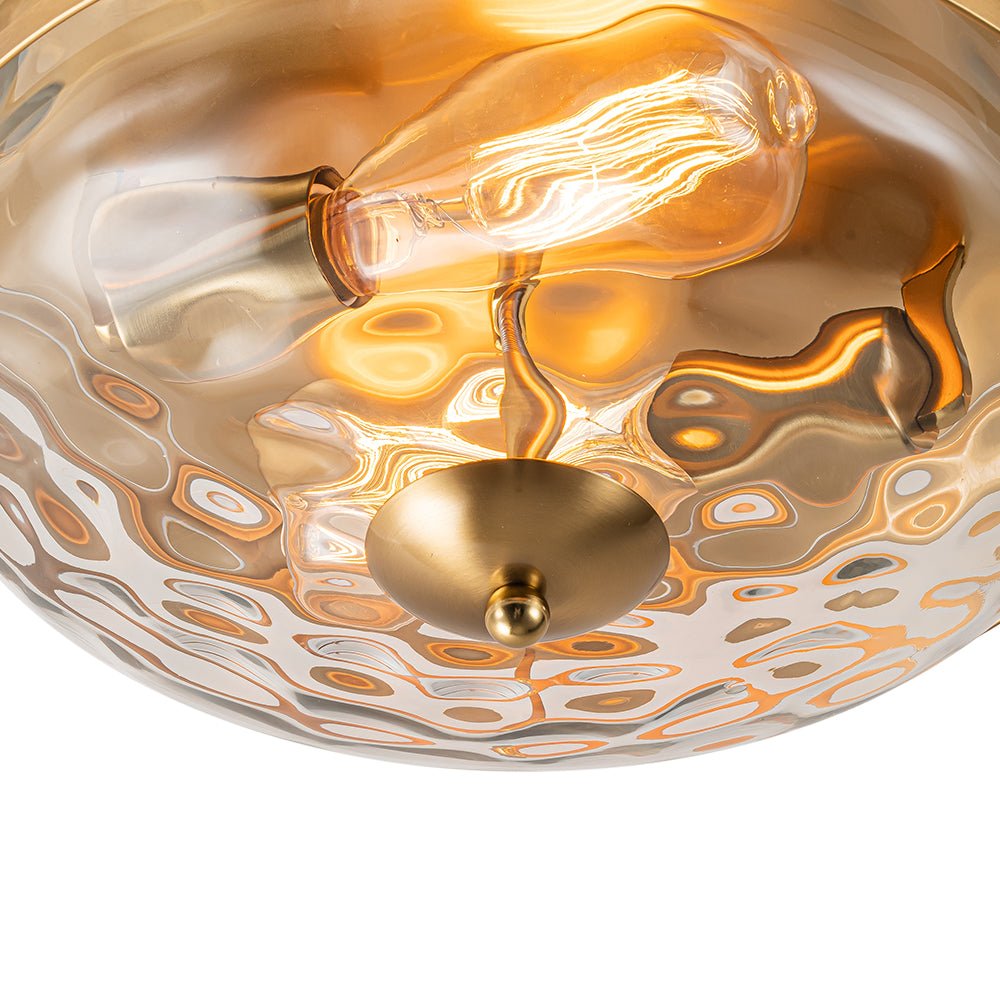 Norvia Minimalist Glass Flush Mount Ceiling Light