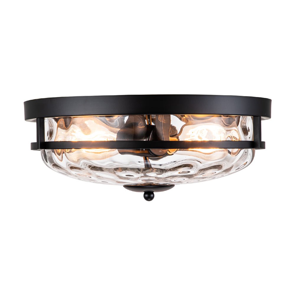 Norvia Minimalist Glass Flush Mount Ceiling Light