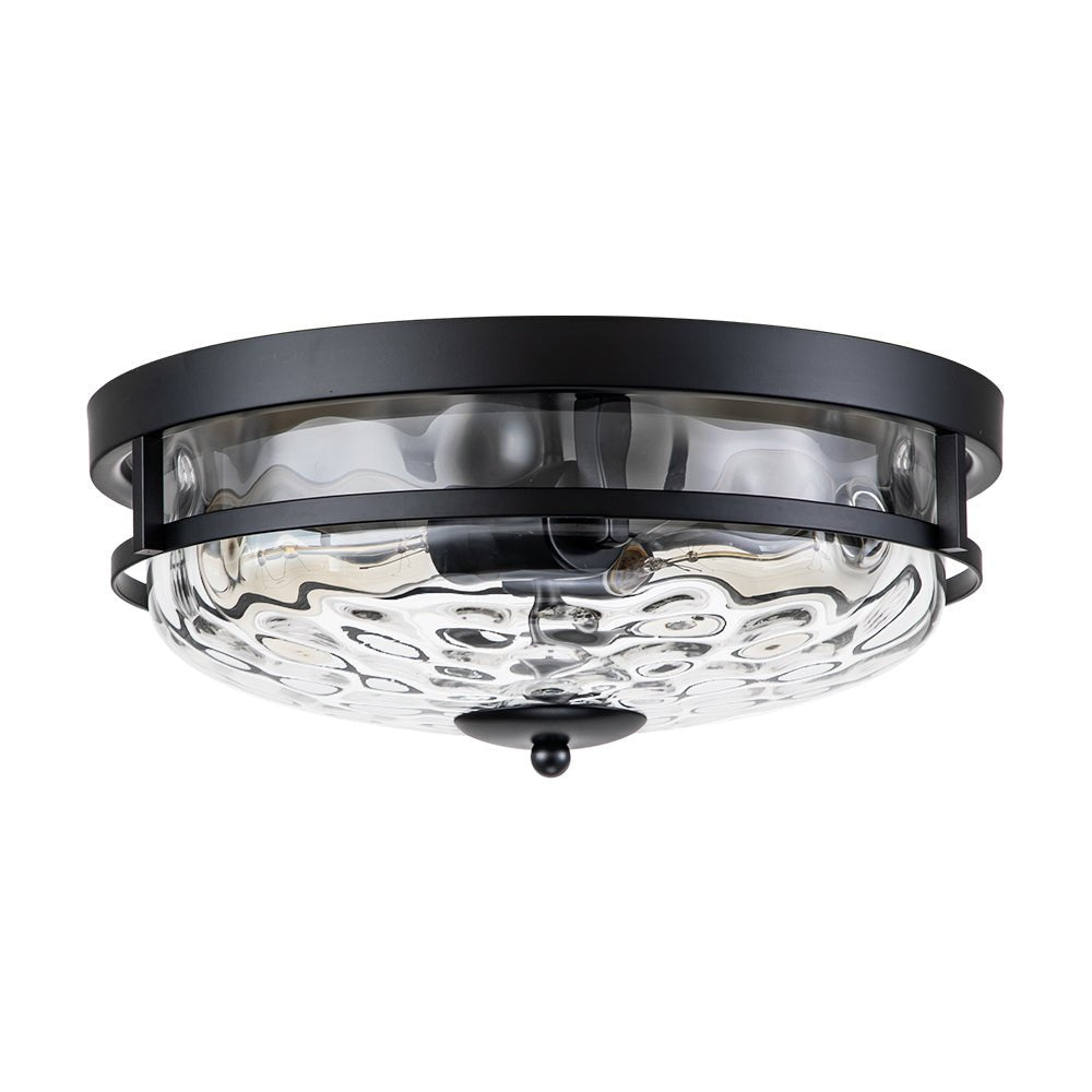 Norvia Minimalist Glass Flush Mount Ceiling Light