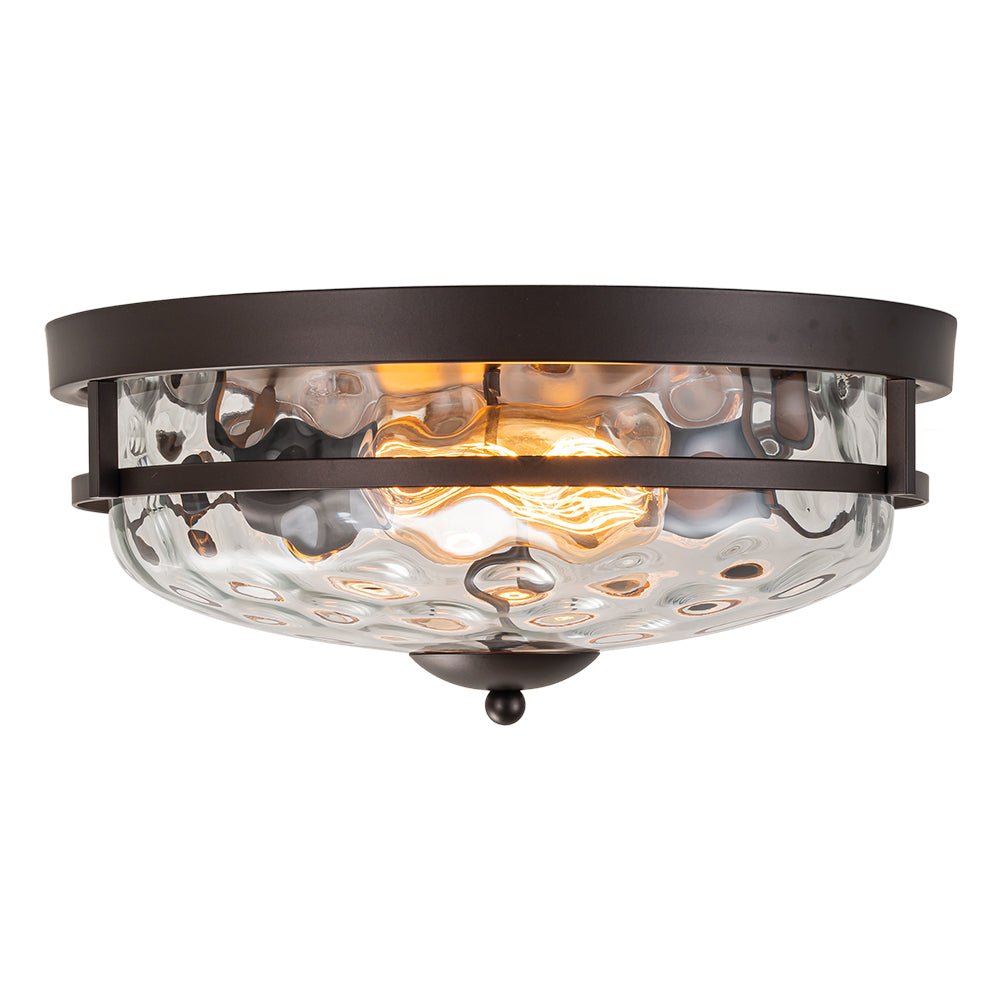 Norvia Minimalist Glass Flush Mount Ceiling Light