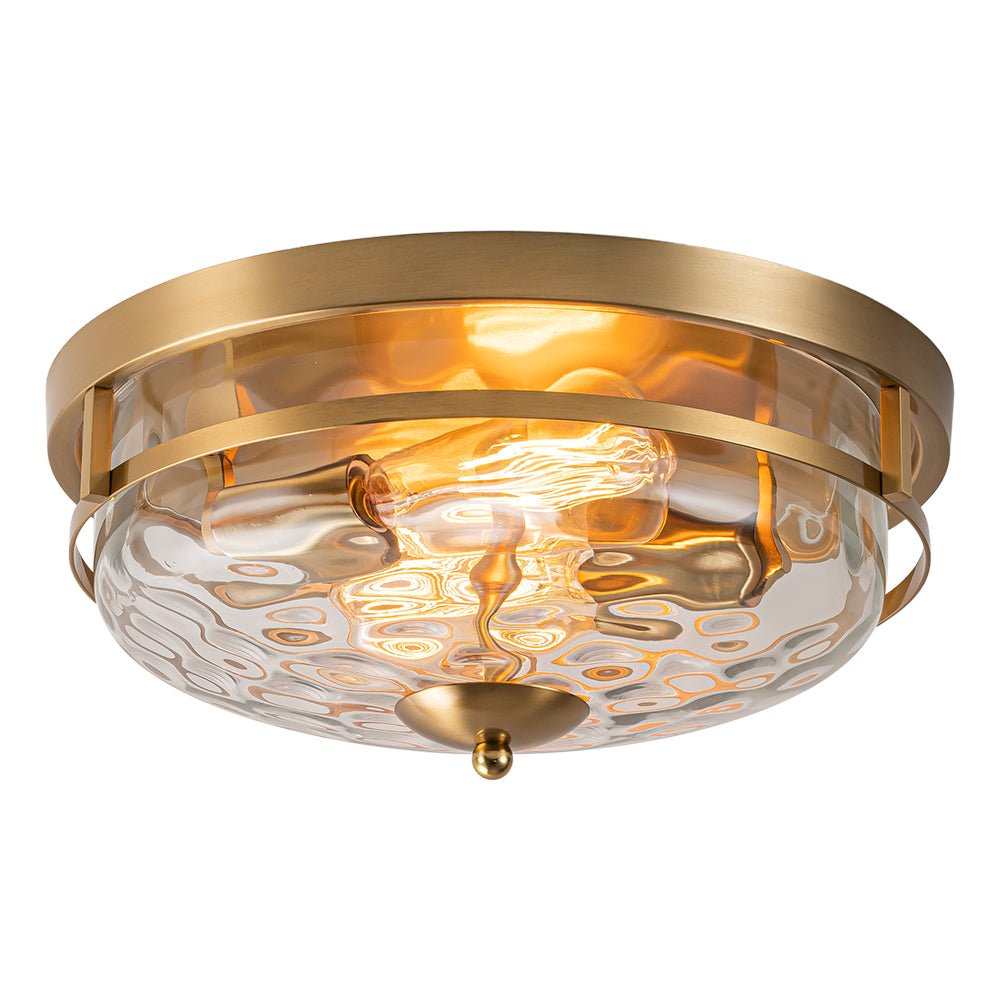 Norvia Minimalist Glass Flush Mount Ceiling Light