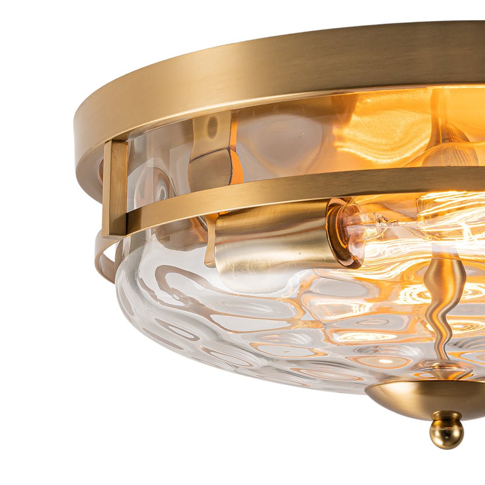 Norvia Minimalist Glass Flush Mount Ceiling Light