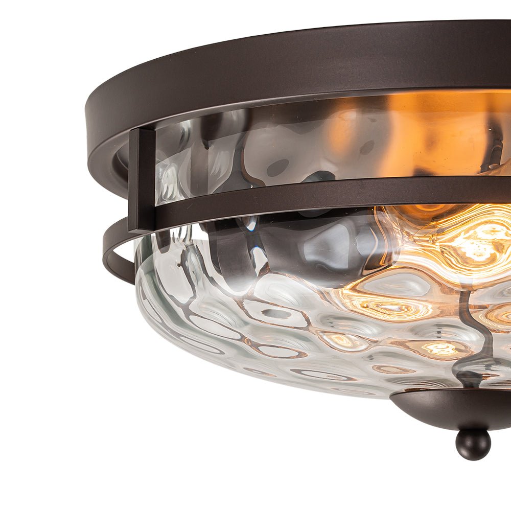 Norvia Minimalist Glass Flush Mount Ceiling Light