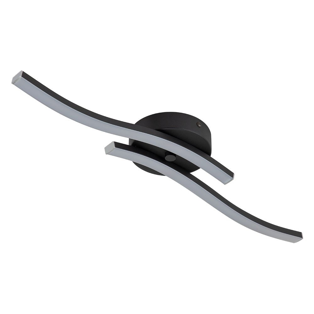 Kveld Wavy Linear Metal Flush Mount Wall Light