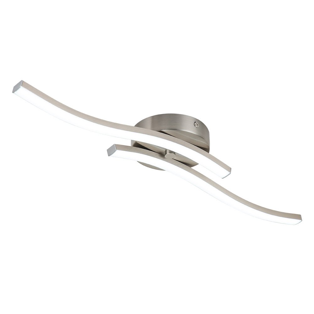 Kveld Wavy Linear Metal Flush Mount Wall Light