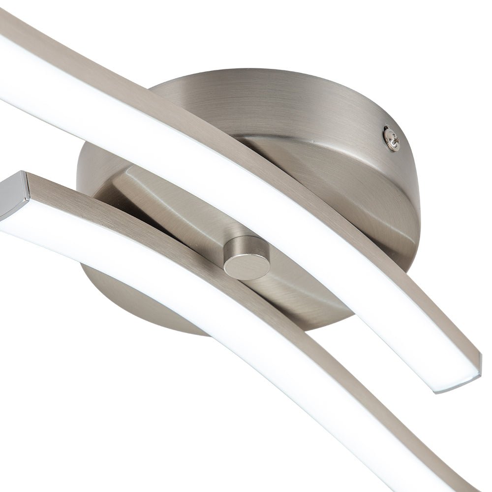 Kveld Wavy Linear Metal Flush Mount Wall Light