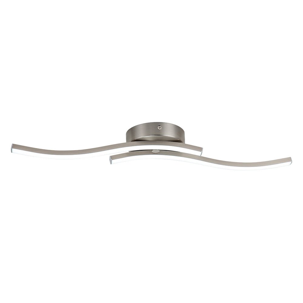 Kveld Wavy Linear Metal Flush Mount Wall Light