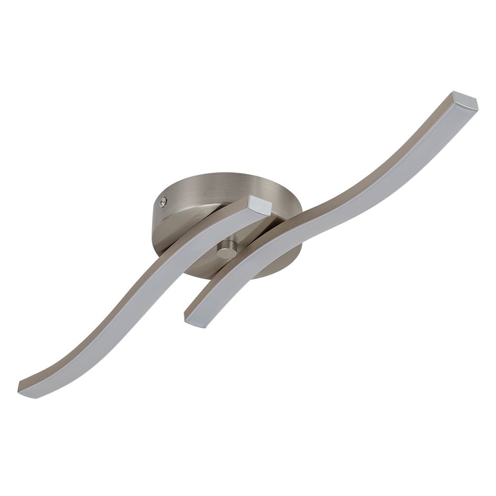 Kveld Wavy Linear Metal Flush Mount Wall Light