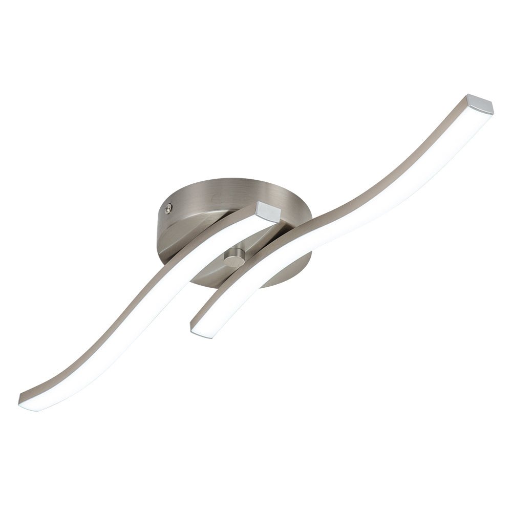 Kveld Wavy Linear Metal Flush Mount Wall Light