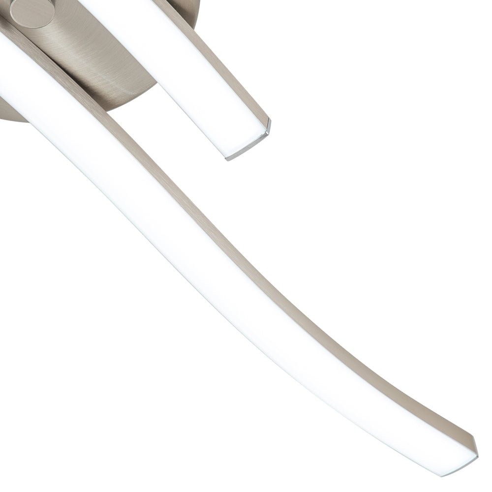 Kveld Wavy Linear Metal Flush Mount Wall Light