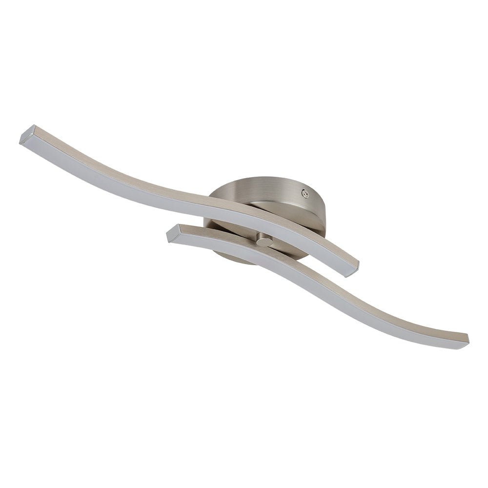 Kveld Wavy Linear Metal Flush Mount Wall Light