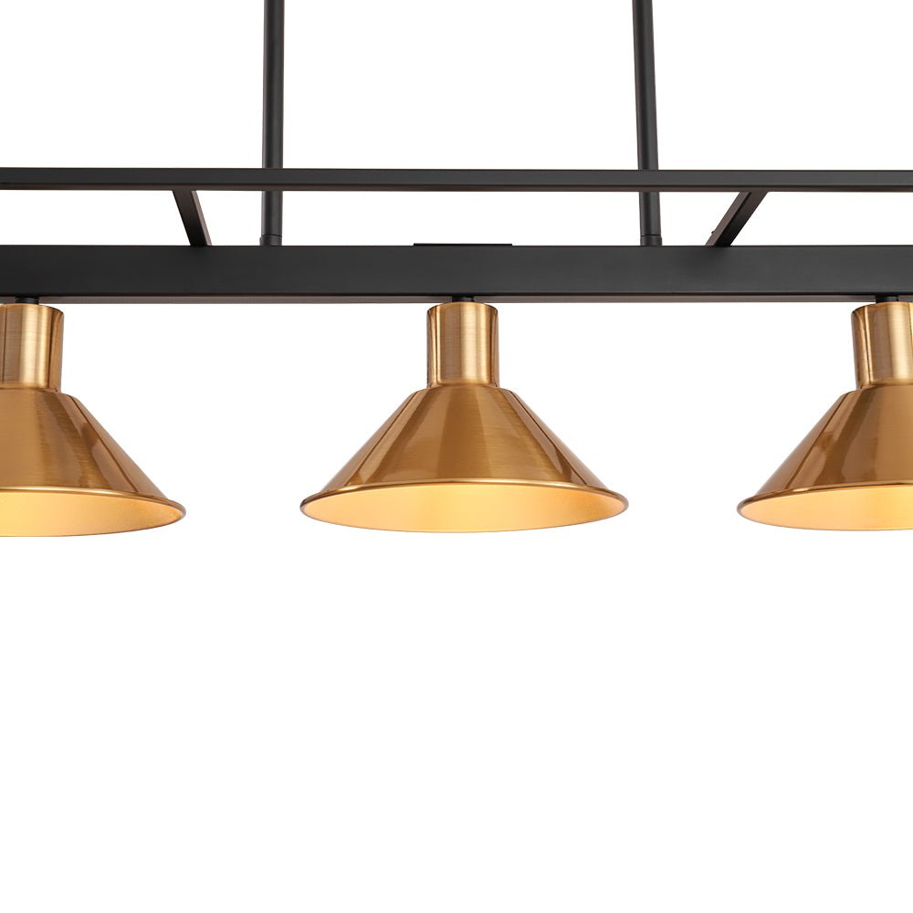 Ljomuvyr Rectangle Cage Black Brass Metal Chandelier