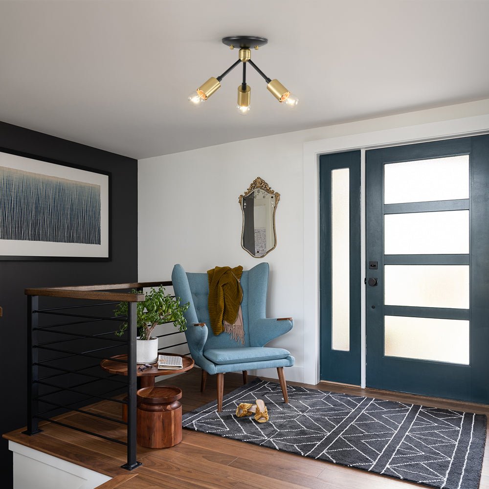 Norduvum Sputnik Metal Semi Flush Mount Ceiling Light