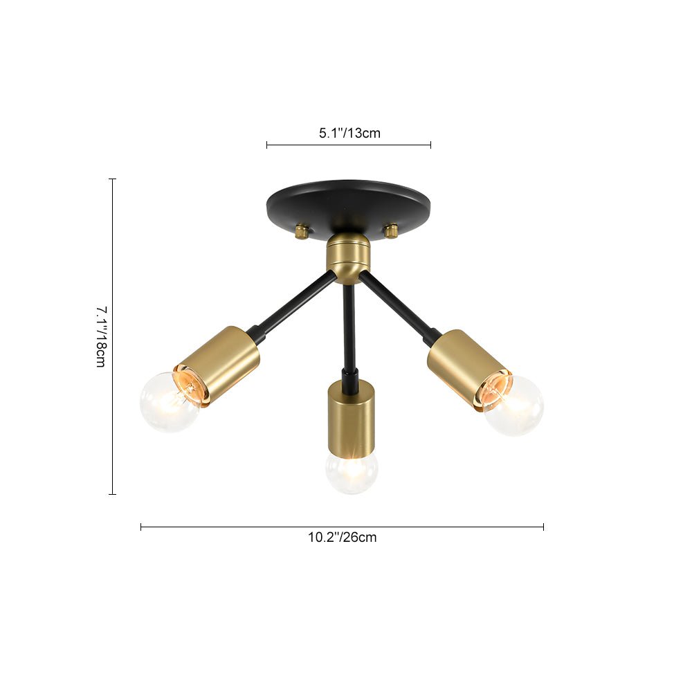 Norduvum Sputnik Metal Semi Flush Mount Ceiling Light