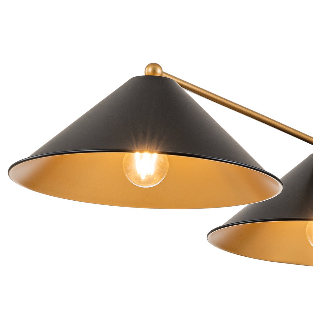 Rauduvix Black Cone Shade Metal Pendant