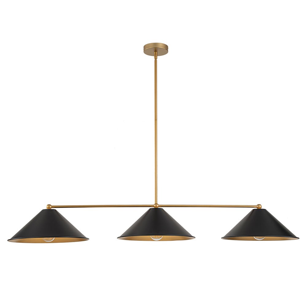 Rauduvix Black Cone Shade Metal Pendant
