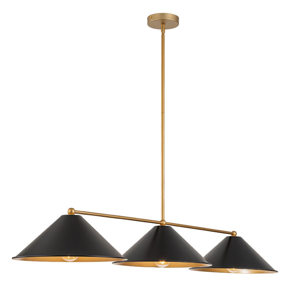 Rauduvix Black Cone Shade Metal Pendant