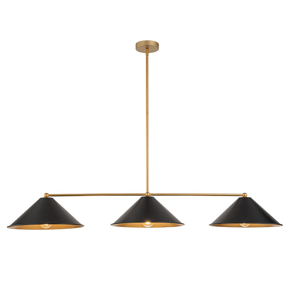Rauduvix Black Cone Shade Metal Pendant