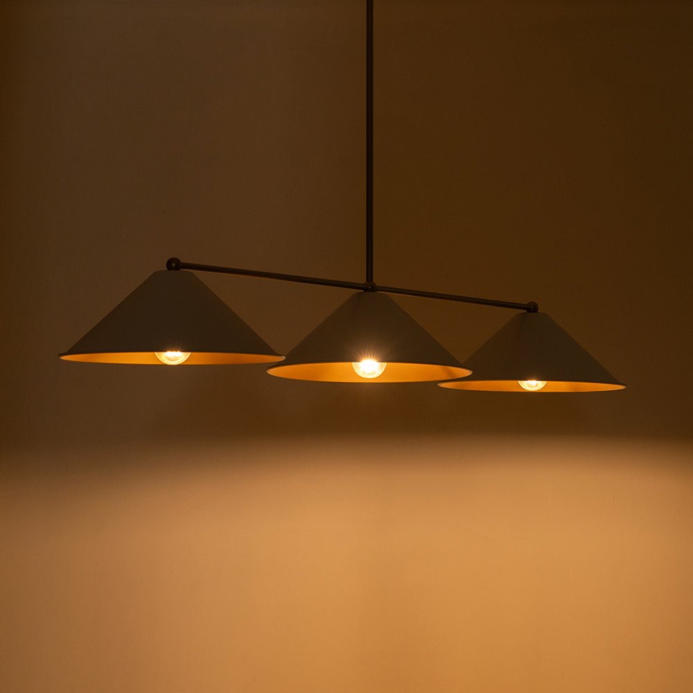 Rauduvix Black Cone Shade Metal Pendant